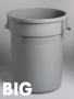 Grey garbage container 
